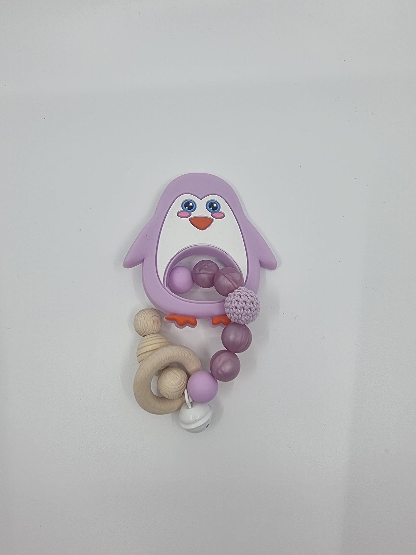 Beissring Pinguin flieder und rosa